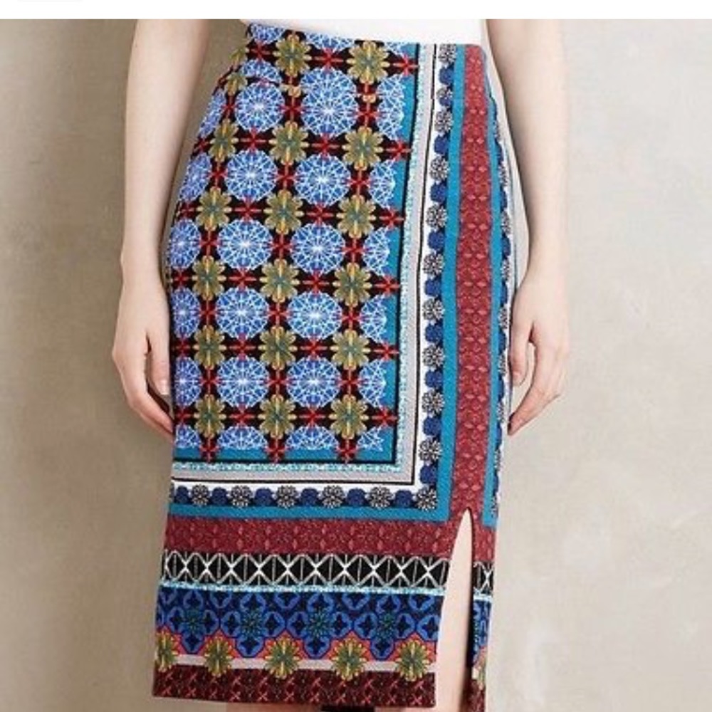 Maeve NWT patterned pencil skirt